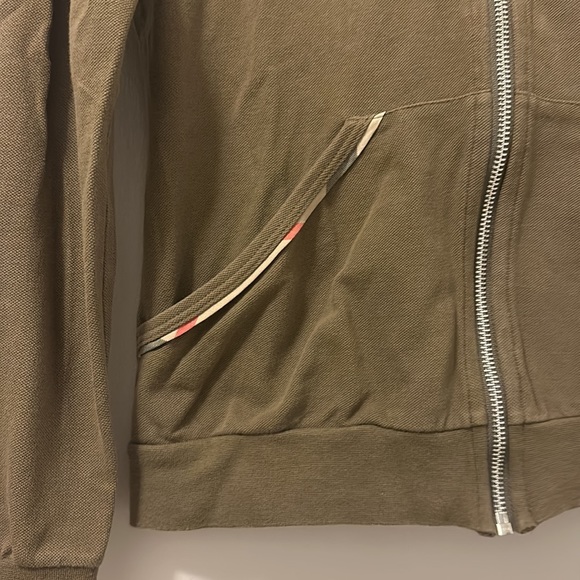 Burberry full olive green track suit with Burberry print piping, lightly worn - Picture 3 of 16